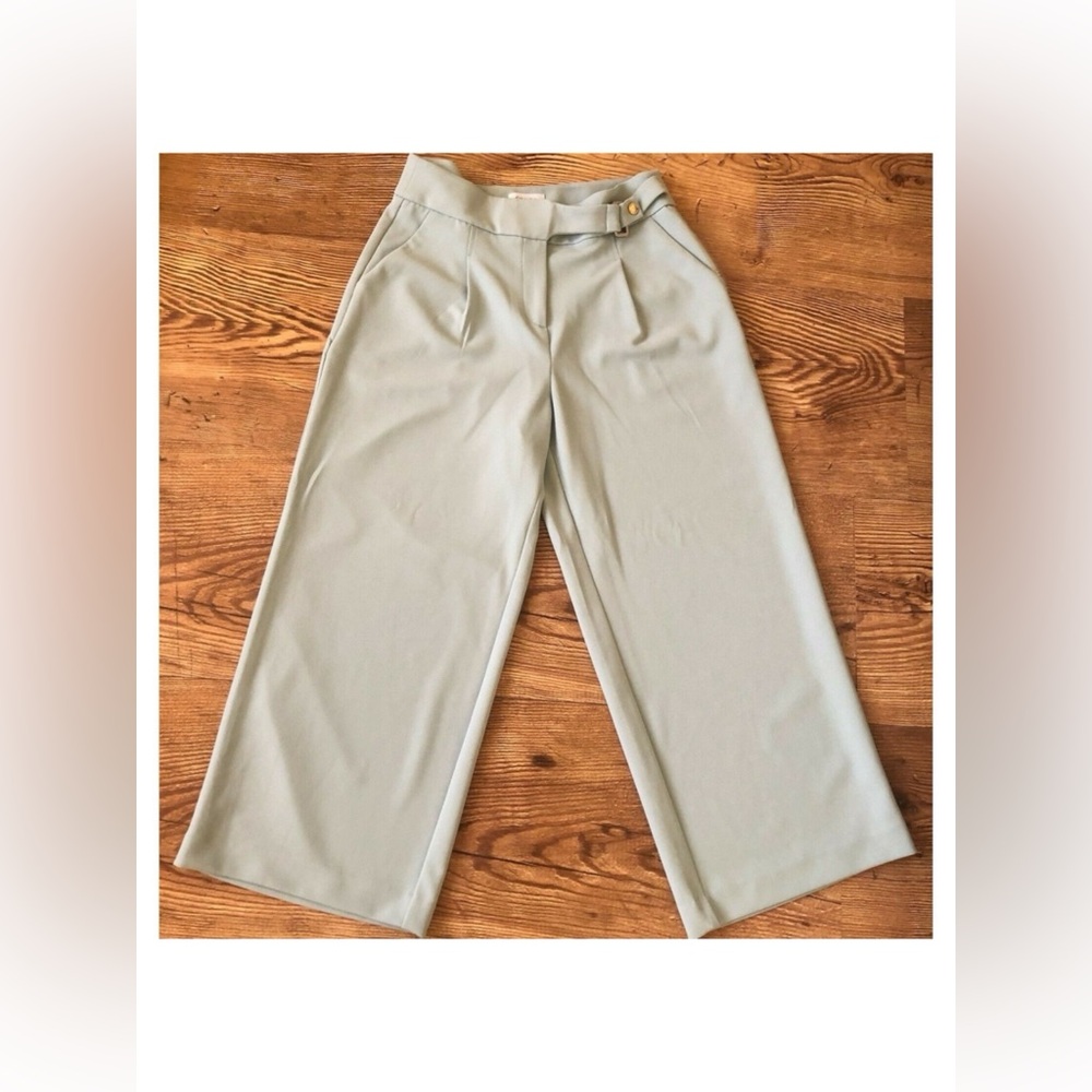 Calvin Klein Surf Blue High Waisted Wide Leg Pants Size 6 FREE WITH ANY PURCHASE